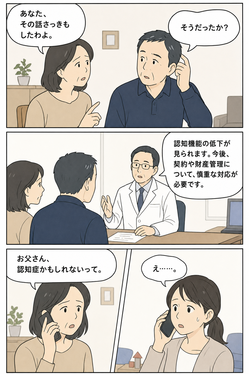 認知機能の低下が分かった日